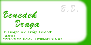 benedek draga business card